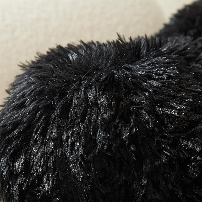 MOOWOO Fluffy Heart Pillow, Faux Fur Throw Pillow,Sherpa Plush Fluffy,Cute Soft Throw Cushion, Valentines Day,Thanks Giving Days,Christmas Day Decorative for Home Bed Couch Heart Shape