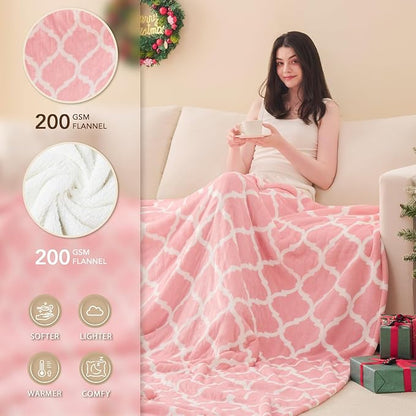 Homemate Heated Blanket Electric Throw - 50“x60“ Heating Blanket with 10 Fast Heat Levels 8 Hours Auto Off Soft Cozy Flannel Over-Heated Protection ETL Certification Keep Warming in Home