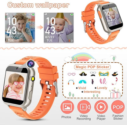 Smart Watch for Kids, Kids Smart Watch with 39 Puzzle Games Camera Video Recorder Music Alarm Calculator Calendar Flashlight Pedometer Birthday Gift Educational Toys for 3-12 Year Old Boys Girls
