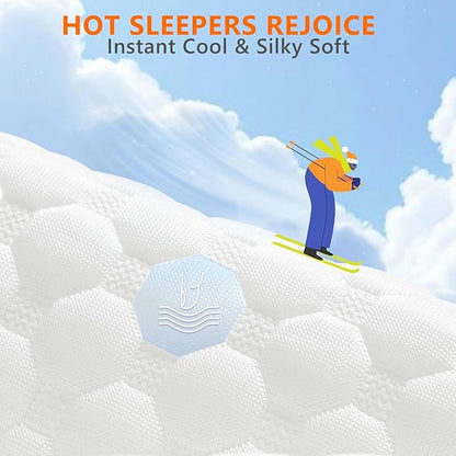 Cooling Memory Foam Pillows Firm and Soft, Standard Size 1 Pack, Original Adjustable Pillows for Side, Back or Stomach Sleepers with Removable Washable Cover