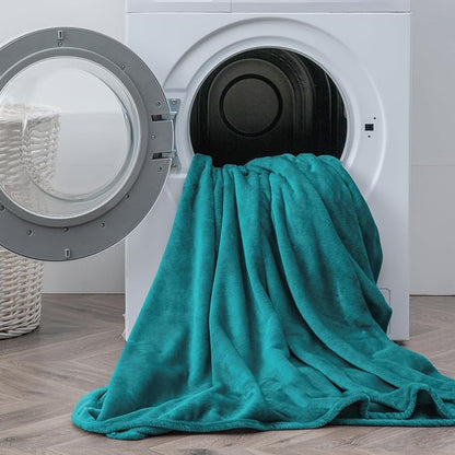 BEDELITE Flannel Sheets Full Size Teal - Super Soft Fleece Sheets Set Fluffy Extra Plush, 4 Piece(Include Fitted Sheet, Flat Sheet, 2 Pillowcases)