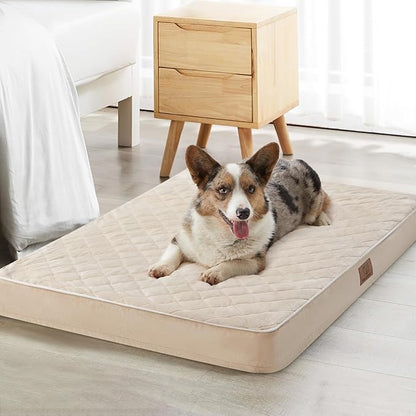 WNPETHOME Orthopedic XL Dog Beds Large Sized Dog, Waterproof Extra Large Dogs Bed with Removable Washable Cover, Multi-Needle Quilting Dogs Crate Bed