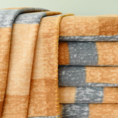 ZYFZCYBL Fleece Throw Blanket Blankets Bulk 6 Pack Soft Lightweight for Cozy Polar Fleece 50 x 60 Solid Pet-Friendly Colorful Bed Sofa Couch Fleece Fabric Travel Wedding Gift（Yellow and Grey）