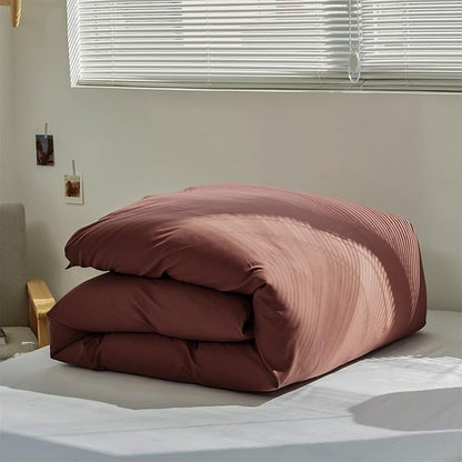 Wellboo Brick Red Comforter Set King Size Dark Red Bedding Sets Cotton Plain Blackish Red Bed Quilts for Women Men Solid Purplish Red Vintage Blankets Luxury Dark Rust Red Bedding Comforters Soft