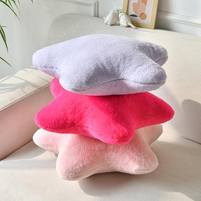 Xiashrk Star Pillow, Decorative Throw Pillows for Bed Couch, 19.6" Star Shaped Pillow Plush Floor Cushions Room Decor Pillow with Soft Faux Rabbit Fur for Sofa Bedroom Living Room