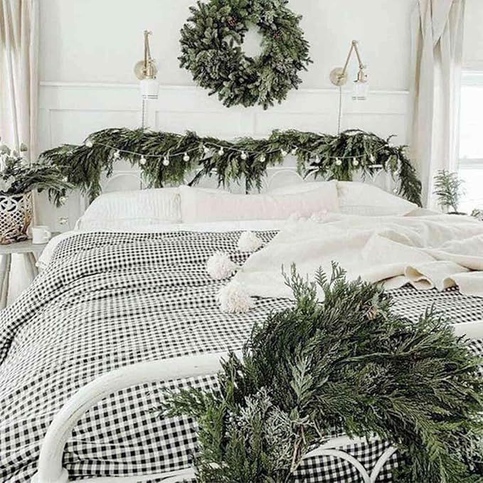 ETDIFFE Black Gingham Comforter Set Queen Size, 3 Piece Boho Grid Bedding Set - Soft and Lightweight Buffalo Checkered Plaid Microfiber Down Alternative Bed Comforter (90x90)