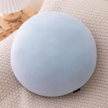 MOJUN Round Throw Pillow, 15.7" Soft Solid Color Round Sofa Lumbar Pillow Floor Pillow Home Decorative Pillow Cushion for Couch Car Living Room Bedroom, Blue