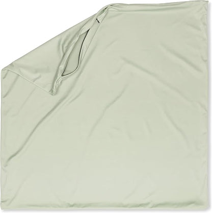 PILLOWY 20"x20" Throw Pillowcases (Cover Only) - 85/15 Nylon, Spandex - Luxurious, Silky, Stretchy & Soft - 1Pcs Solid Color - A Perfect Choice for Couch Chairs Sofa Bed Adult/Kids Bedroom, Cadet Grey