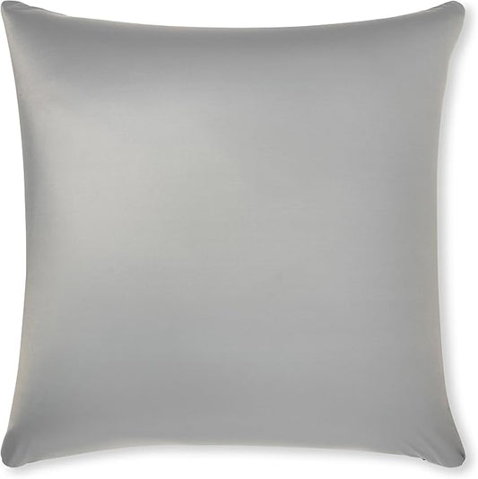 PILLOWY 26" x 26" Throw Pillow - Light Grey: 1 PCS Luxurious Premium Microbead Pillow with 85/15 Nylon/Spandex Fabric. Forever Fluffy, Outstanding Beauty & Support. Silky, Soft & Beyond Comfortable