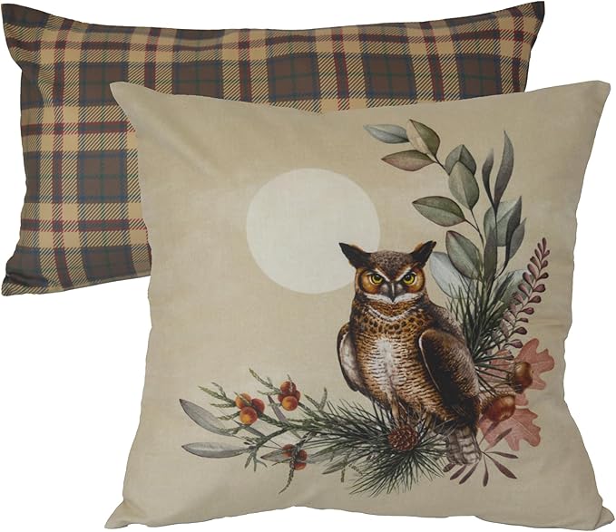 Donna Sharp 2-Piece Whitley Nature Themed Decorative Throw Pillow Set - Pillows for Couch, Sofa, Beds, and Chairs - Includes 18" x 18" Square & 12" x 22" Rectangular Pillows
