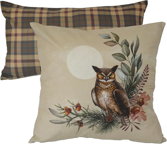 Donna Sharp 2-Piece Whitley Nature Themed Decorative Throw Pillow Set - Pillows for Couch, Sofa, Beds, and Chairs - Includes 18" x 18" Square & 12" x 22" Rectangular Pillows