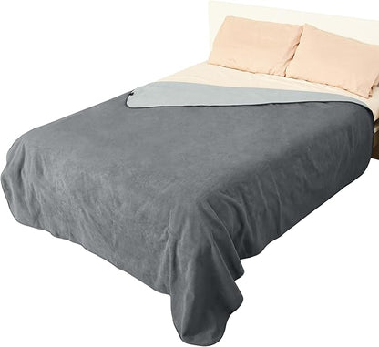 Catalonia Waterproof Blanket for Bed, Reversible Fleece Bed Sofa Cover, Washable Liquid Proof Furniture Protector