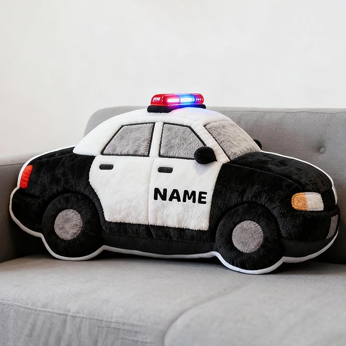 Custom Ambulance Shaped Pillow Personalized Double-Sided Printed Cute Pillow Customized Christmas Party Commemorative Gift Sofa Decorative for Boys and Girls 8-32in
