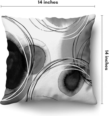 Americanflat 14x14 Throw Pillow with Premium Polyester - Decorative Pillows for Home Decor - Stylish Pillows for Couches, Bedrooms and Chairs - Black and White