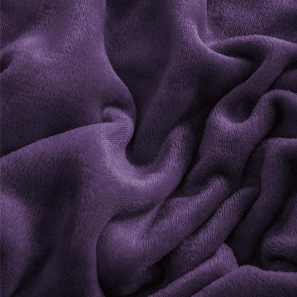 BEDELITE Flannel Sheets Full Size Purple - Super Soft Fleece Sheets Set Fluffy Extra Plush, 4 Piece(Include Fitted Sheet, Flat Sheet, 2 Pillowcases)