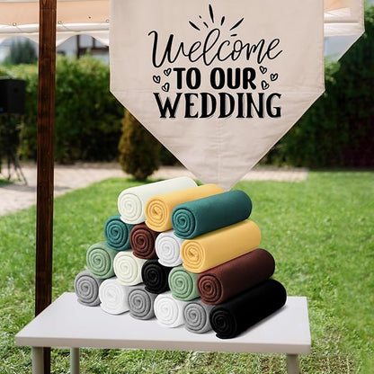 Kinlop Fleece Blanket Bulk 60 x 50 Inch Soft Lightweight Fleece Cozy Blanket Warm Throw Plush Pet Throw for Bed Couch Sofa Home Office Wedding Gifts Travel Camping(Delicate Color)