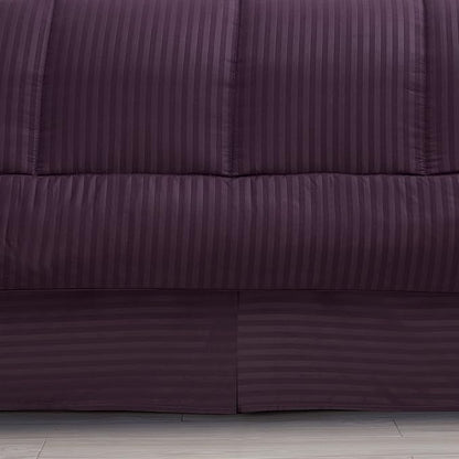 Queen Comforter Set 8 Piece Bed in a Bag with Bed Skirt, Fitted Sheet, Flat Sheet, 2 Pillowcases, 2 Pillow Shams, Queen, Dobby Purple
