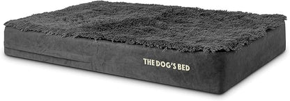 The Dog’s Bed Orthopedic Memory Foam Dog Bed Mattress,Fur Fabric,Grey Fur, XL, 6-Inch