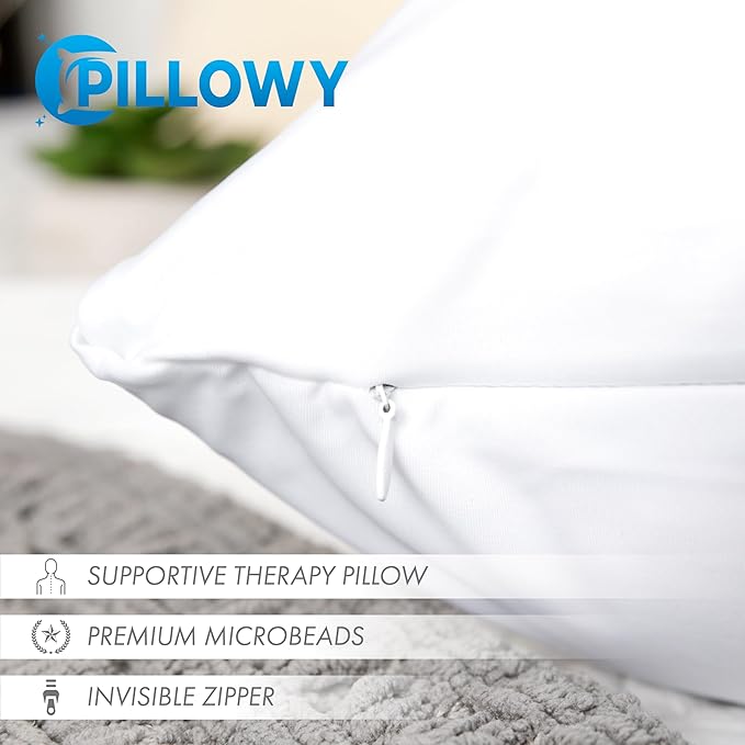 PILLOWY 16"x16" Throw Pillowcases (Cover Only) - 85/15 Nylon, Spandex - Luxurious, Silky, Stretchy & Soft - 1Pcs Solid Color - A Perfect Choice for Couch Chairs Sofa Bed Adult or Kids Bedroom, White