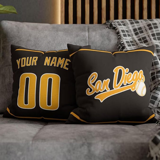 ANTKING San Diego Throw Pillow 2 Packs Custom Name and Number for Men Women Boy Personalized Gifts