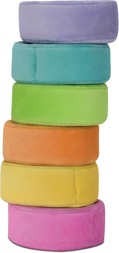 iscream Smarties Candies 17.5" x 4.5" Pillow Set in Clear Zippered Package