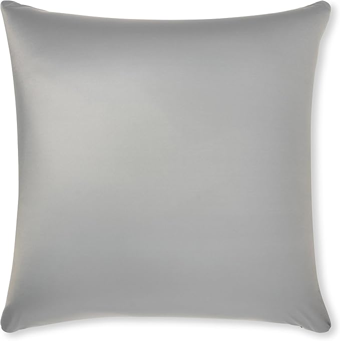 PILLOWY 16" x 16" Throw Pillow - Light Grey: 1 PCS Luxurious Premium Microbead Pillow with 85/15 Nylon/Spandex Fabric. Forever Fluffy, Outstanding Beauty & Support. Silky, Soft & Beyond Comfortable