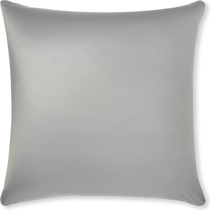 PILLOWY 16" x 16" Throw Pillow - Light Grey: 1 PCS Luxurious Premium Microbead Pillow with 85/15 Nylon/Spandex Fabric. Forever Fluffy, Outstanding Beauty & Support. Silky, Soft & Beyond Comfortable