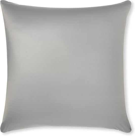 PILLOWY 16" x 16" Throw Pillow - Light Grey: 1 PCS Luxurious Premium Microbead Pillow with 85/15 Nylon/Spandex Fabric. Forever Fluffy, Outstanding Beauty & Support. Silky, Soft & Beyond Comfortable