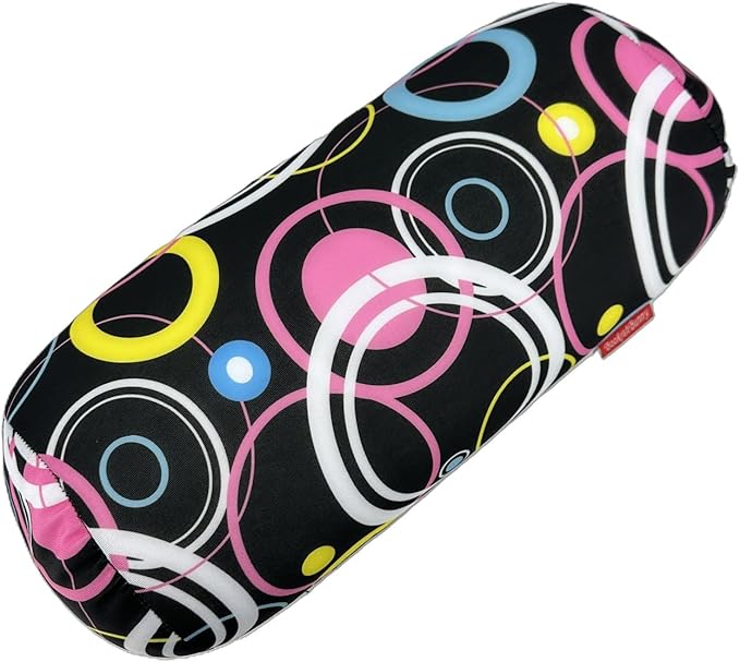 Bookishbunny Microbead Cylinder Bolster Roll Pillow 13" x 7" (BlackCircle)