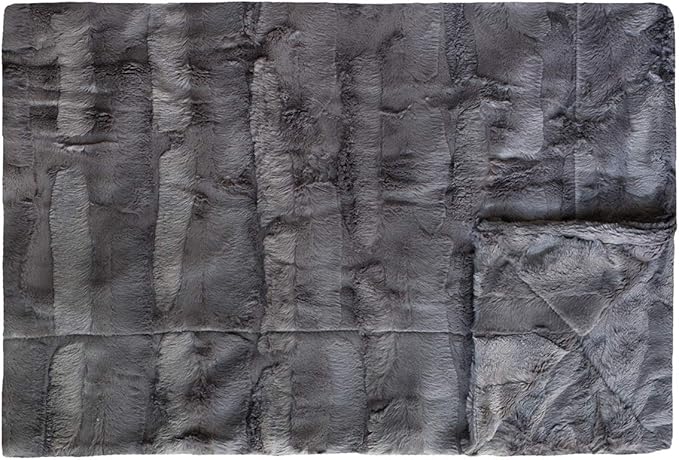 Minky Couture Premium Solid Color Blanket - Soft, Warm, Cozy, Comfortable, (Grande, Sorbet Charcoal)