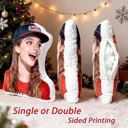 Custom Pet Pillow with Picture, Personalized Face Body Shaped Pillow, Customized Funny White Elephant Gifts for Adults, Fun Gag Gift for Men Women, Photo Christmas Funny Gifts (Insert Included)