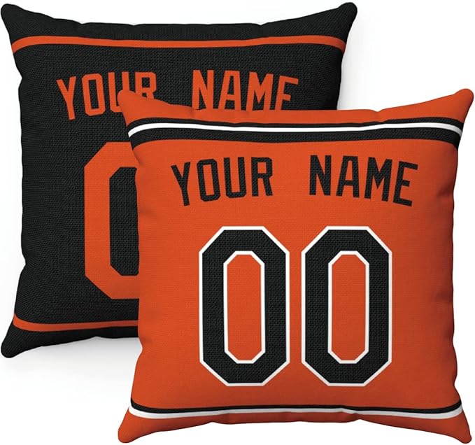 ANTKING Throw Pillow 2 Packs Personalized Custom Any Name and Number for Men Women Boy Gift