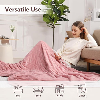 Heated Blankets King Size Electric Blankets 100''X90'', Soft Cozy Flannel Electric Blanket King with Dual Controllers, 5 Heating Level & 10 Hour Auto Off, ETL Certified & Machine Washable, Warm Gifts