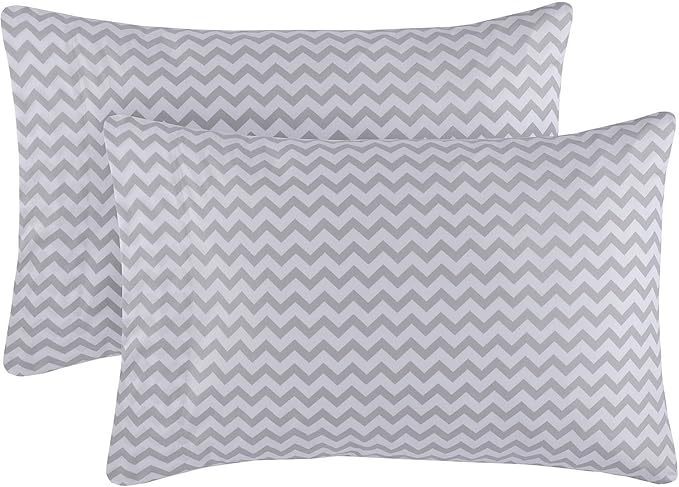 Mellanni Pillow Cases - Luxury, Extra Soft, Cooling Pillow Covers - 2 PC Iconic Collection Pillowcases - Envelope Closure (King 20" x 40", Chevron Gray)