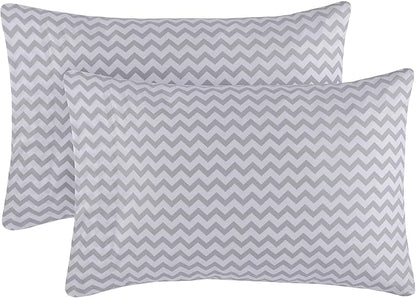 Mellanni Pillow Cases - Luxury, Extra Soft, Cooling Pillow Covers - 2 PC Iconic Collection Pillowcases - Envelope Closure (King 20" x 40", Chevron Gray)