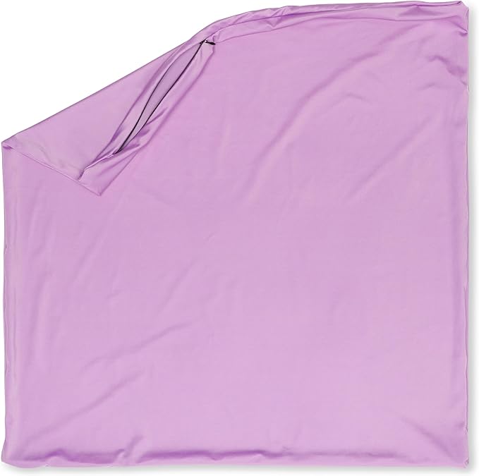 PILLOWY 22"x22" Throw Pillowcases (Cover Only) - 85/15 Nylon, Spandex - Luxurious, Silky, Stretchy & Soft - 1Pcs Solid Color - A Perfect Choice for Couch Chairs Sofa Bed Adult or Kids Bedroom, Purple