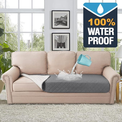 H.VERSAILTEX Couch Cover for Dogs Washable 100% Waterproof Sofa Cushion Cover Dog Bed Cover Non-Slip Pet Blanket for Sofa Cushion Protector, 35" x 74", Grey