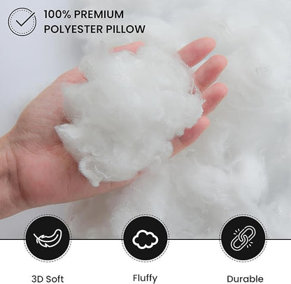 Foamily Throw Pillow Insert 20 x 20 inch (Set of 4) Hypoallergenic 100% Virgin Fiber Made in USA Bed, Sofa, Couch Decorative Indoor Pillows