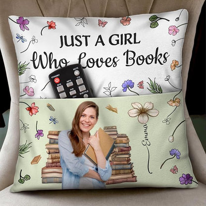 Personalized Pocket Pillow - Book Lover Gift, Reading Nook Accessory, Cozy Home Décor Idea - Custom Photo This is My Reading Pillow