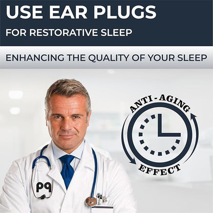 Peace&Quiet PQ Wax Ear Plugs for Sleeping, Swimming - 15 Soft Noise Cancelling Silicone Gel Wax Earplugs for Sleep and Swimmers, Ear Protection with Sound Blocking Level of 32 Db, (15-Pillows)