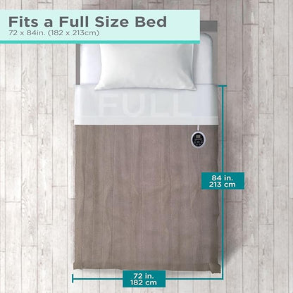 BLACK+DECKER Heated Blanket Electric Full, Micro Plush Electric Blanket, Heating Blanket with 10 Heating Levels, 10H Timer, Auto Shutoff, Fast Heating (84x90 inches, Cream)