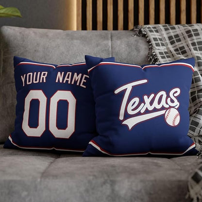 ANTKING Texas Throw Pillow 2 Packs Custom Name and Number for Men Women Boy Personalized Gifts