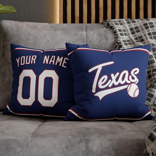 ANTKING Texas Throw Pillow 2 Packs Custom Name and Number for Men Women Boy Personalized Gifts