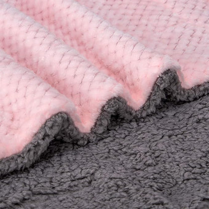 Fuzzy Blanket or Fluffy Blanket for Baby Girl or boy, Soft Warm Cozy Coral Fleece Toddler, Infant or Newborn Receiving Blanket for Crib, Stroller, Travel, Outdoor (40" x 48", DG-Baby Pink)