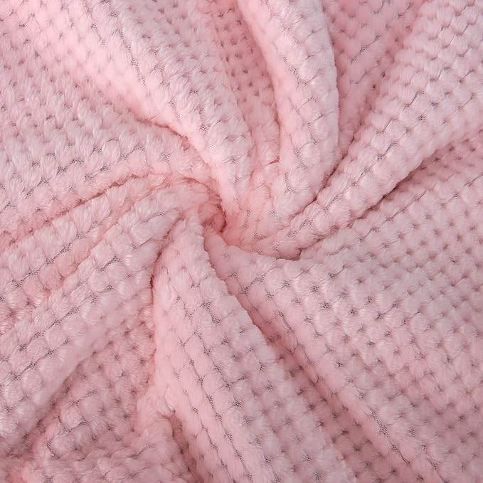 Fuzzy Blanket or Fluffy Blanket for Baby Girl or boy, Soft Warm Cozy Coral Fleece Toddler, Infant or Newborn Receiving Blanket for Crib, Stroller, Travel, Outdoor (40" x 48", DG-Baby Pink)