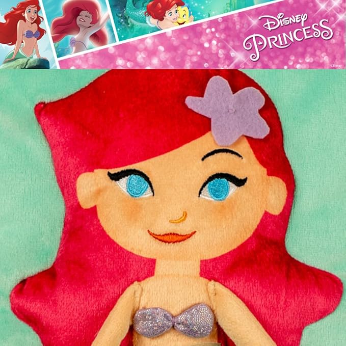 Franco Disney The Little Mermaid Ariel Kids Super Plush Cozy Snuggle (TM) Pillow (100% Officially Licensed Product) (Pack of 2)