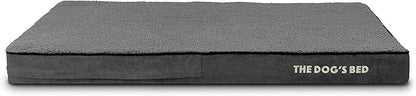The Dog’s Bed Orthopedic Memory Foam Dog Bed Mattress, Plush Fabric, Grey Plush, XL, 4-Inch