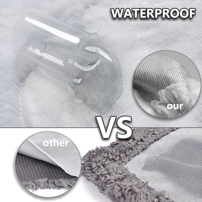 Waterproof Dog Blanket, Pattern Printing Super Soft Warm Fluffy Facecloth Sofa Car Bed Protector, Urine Proof Washable Outdoor Pet Blanket for Puppy Large Dogs & Cats(paw & Bone40*30) Blue