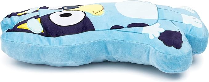 Jay Franco Polyester Bluey Shaped Decorative Pillow - Kids Super Soft Throw Plush Pillow - Measures 17 Inches (Official Bluey Product)