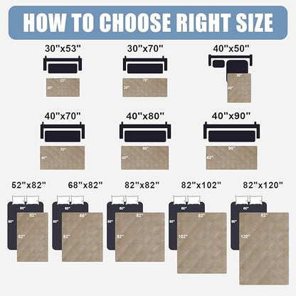Smiry Waterproof Dog Bed Cover Blanket 30x70, Soft Reversible Pet Blanket, Washable Leakproof Cats Dogs Couch Cover for Sofa, Couch, Furniture, Taupe/Taupe